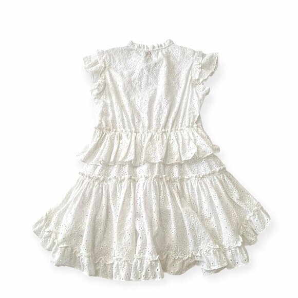 MISA LOS ANGELES Iliana Tiered Eyelet Mini Dress , Size L, White, New with tag - Picture 9 of 16